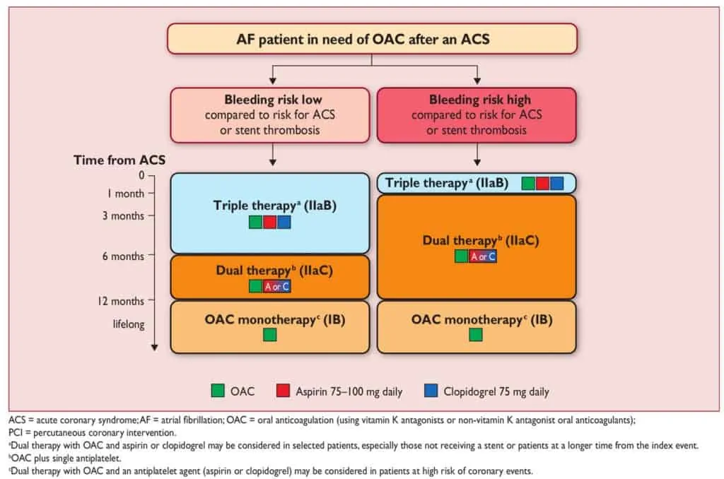Antiplatelet dan antikoagulan pasien AF yang terkena ACS
