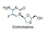 Struktur molekul emtricitabine