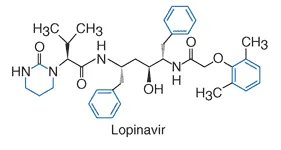 Struktur molekul lopinavir