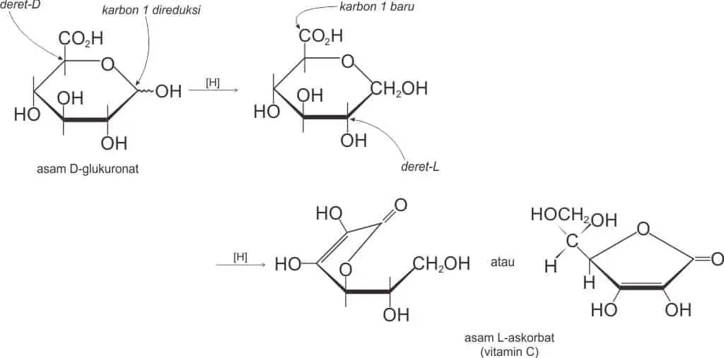 Reaksi pembentukan asam L-askorbat (vitamin C)